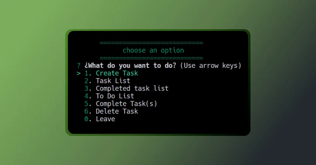 Screenshot of CLI Console App